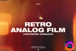 65 Retro Analog Film Leak Overlays