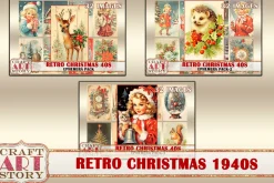 Retro Christmas Ephemera Pack,1940s