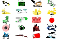 160 Retro Collage Elements Bundle