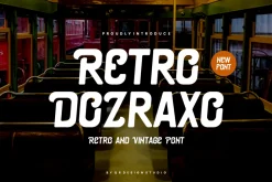 Retro Dozraxo Artdeco & Vintage Font