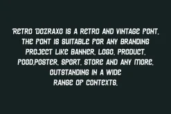 Retro Dozraxo Artdeco & Vintage Font