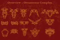 100 Retro Flower Ornaments