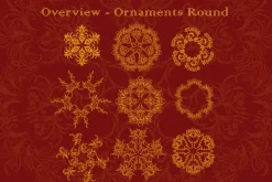 100 Retro Flower Ornaments