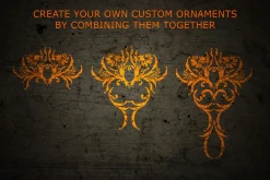 100 Retro Flower Ornaments