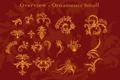 100 Retro Flower Ornaments