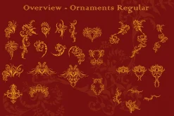 100 Retro Flower Ornaments