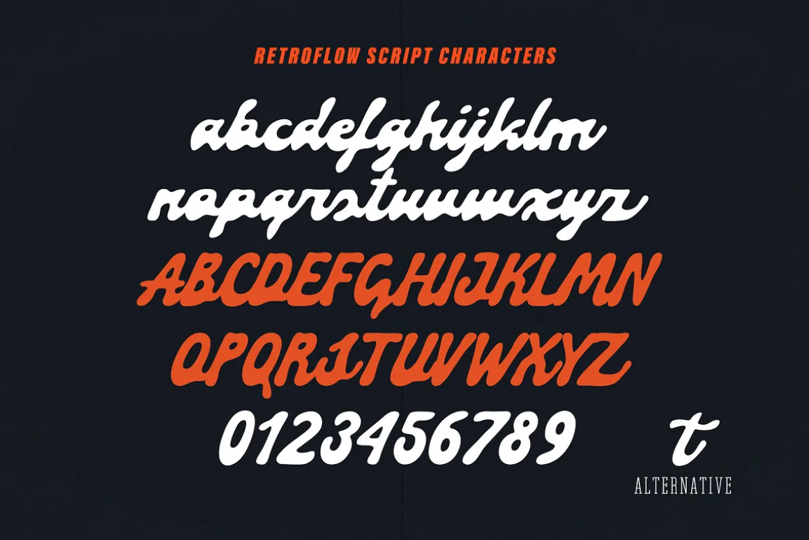 Retroflow Script Smooth Nostalgic
