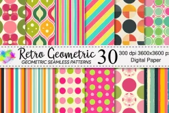 Retro Geometric Seamless Pattern