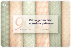 Retro Geometric Seamless Patterns