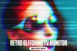 Retro Glitching TV Monitor Effect