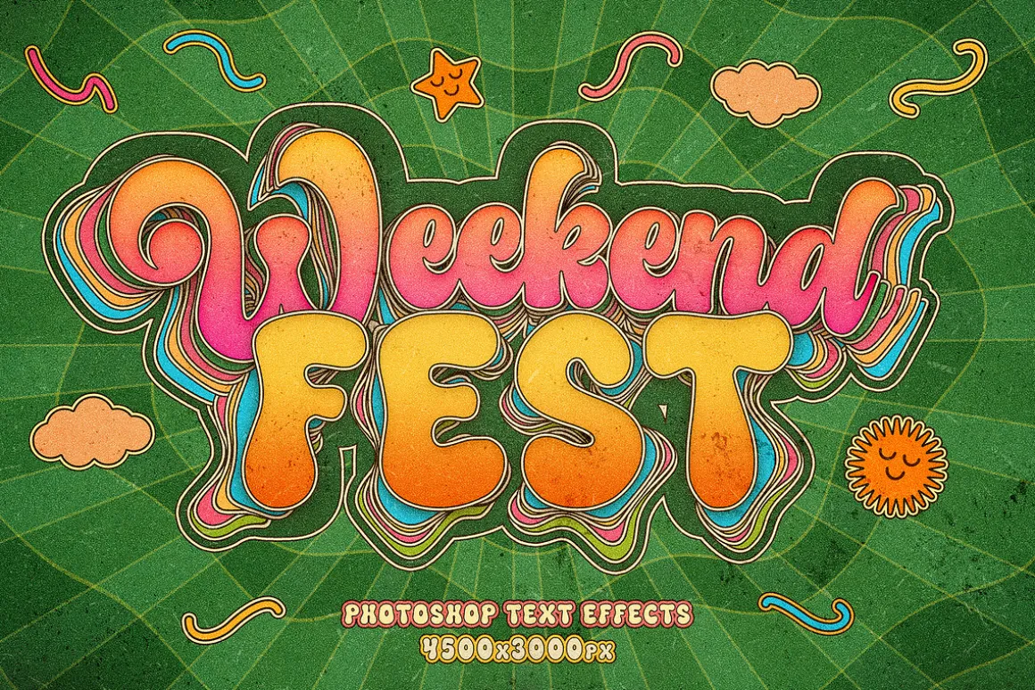 Retro Groovy Text Effects