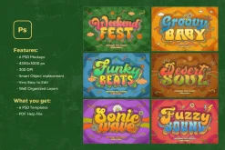 Retro Groovy Text Effects