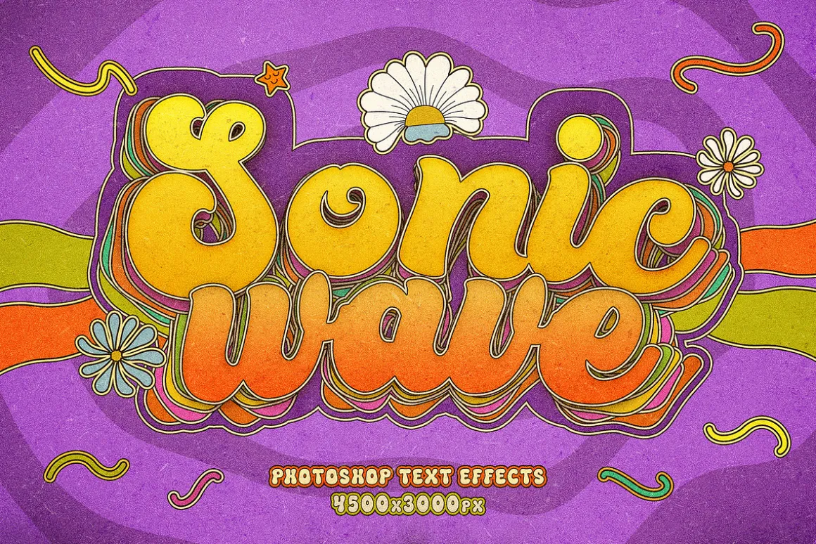 Retro Groovy Text Effects
