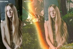 Retro Light Leaks Photoshop Template