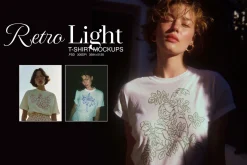 Retro Light T-Shirt Mockup Bundle