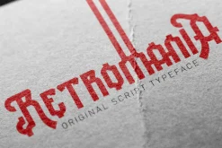 Retromania font.