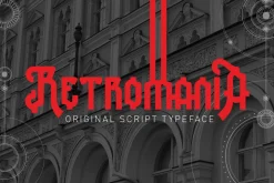 Retromania font.