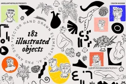 200+ Retro Modern Doodle Art