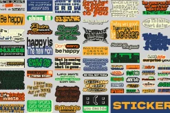 60+ Retro Motivational Quote Sticker