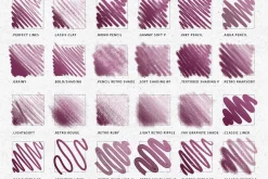 50 Retro Pencils - Procreate Brushes