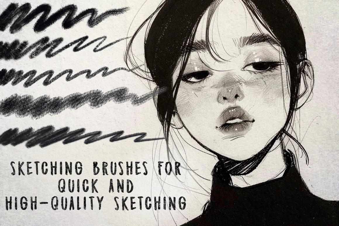 50 Retro Pencils - Procreate Brushes