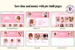 Retro Pink Wix Template