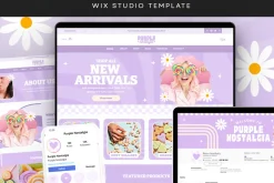Retro Purple Y2K Website Template