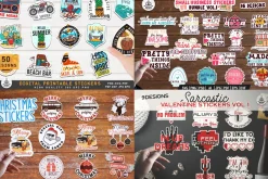 Retro Stickers and Labels Pack