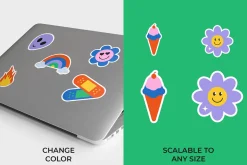 Retro Stickers Pack Elements