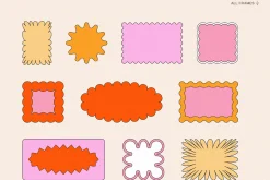 Retro stickers - vector elements