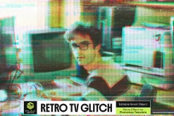 Retro TV Glitch Photo Effect