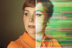 Retro TV Glitch Photo Effect
