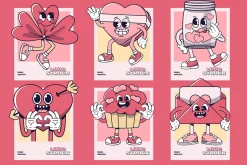 Retro Valentine Character