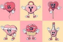 Retro Valentine Character