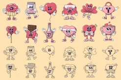 Retro Valentine Character
