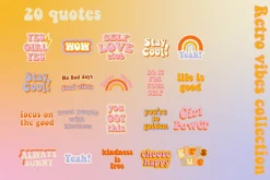 Retro Vibes Clip art 70s styles