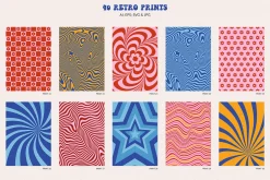 Retro Vibes Graphic Set 60s 70s