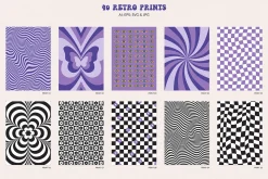 Retro Vibes Graphic Set 60s 70s