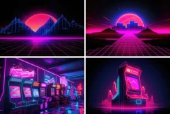 16 Retrowave Wallpapers in 6K