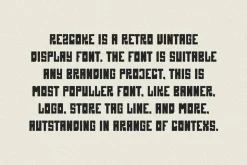 Rezcoke - Retro Vintage Font