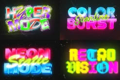 RGB Glow Text Effects