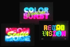 RGB Glow Text Effects