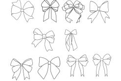 Ribbon Bows Set 1 Procreate Brush