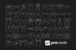 Ribbon Bows Set 1 Procreate Brush