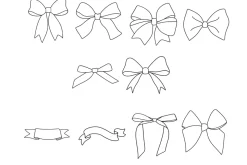 Ribbon Bows Set 1 Procreate Brush