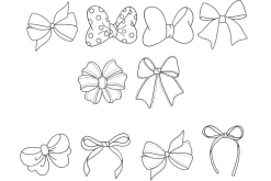 Ribbon Bows Set 1 Procreate Brush