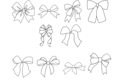 Ribbon Bows Set 1 Procreate Brush