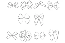 Ribbon Bows Set 1 Procreate Brush