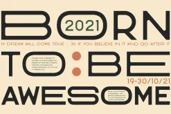 Rinjani Sans - Wide Stretch Typeface