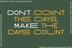 Rinjani Sans - Wide Stretch Typeface